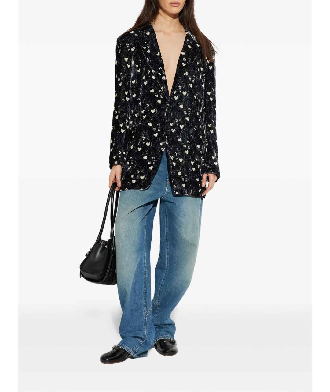 MOSCHINO Синие хлопковые прямые джинсы, фото 2