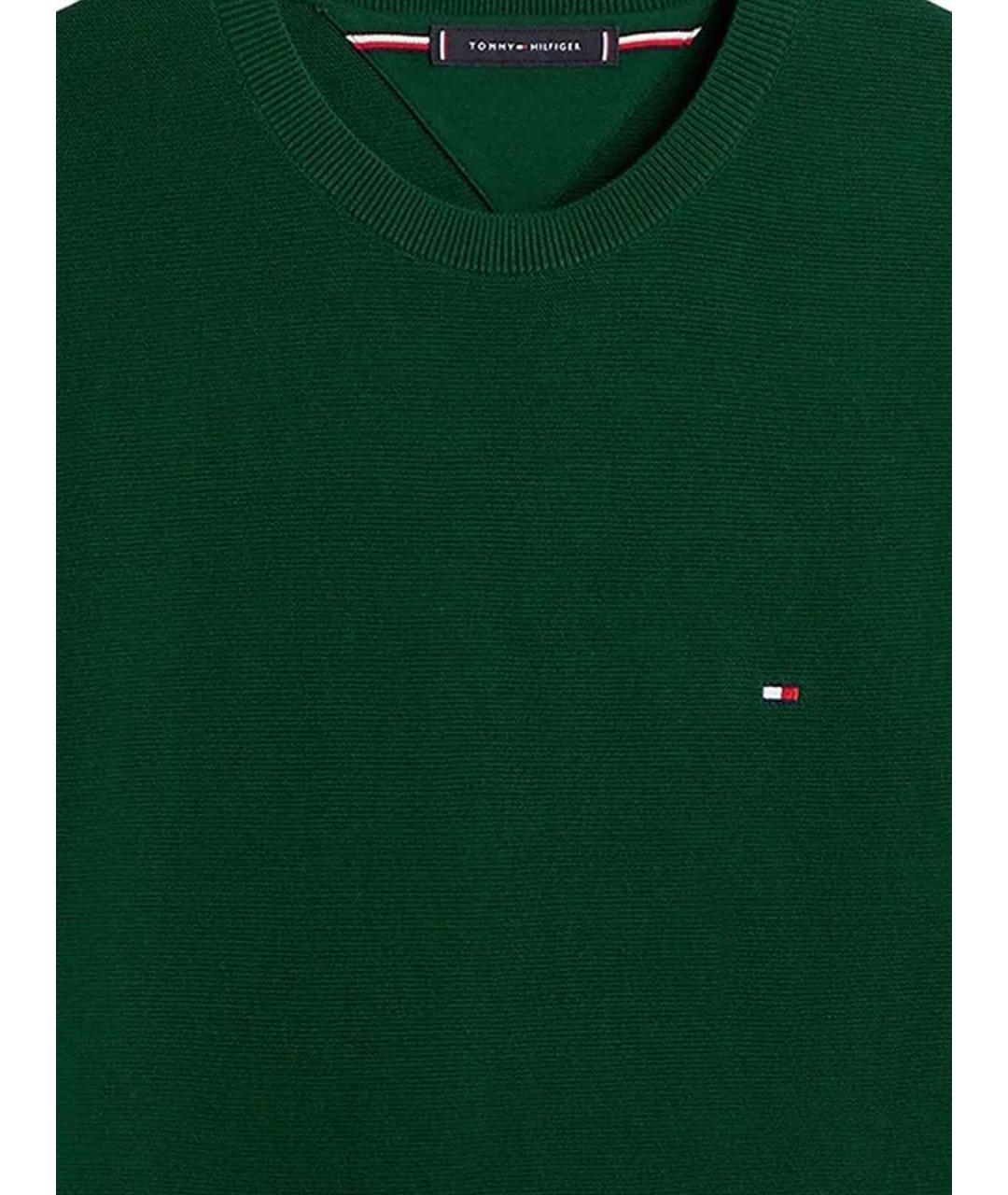 TOMMY HILFIGER Зеленая хлопковая футболка, фото 2
