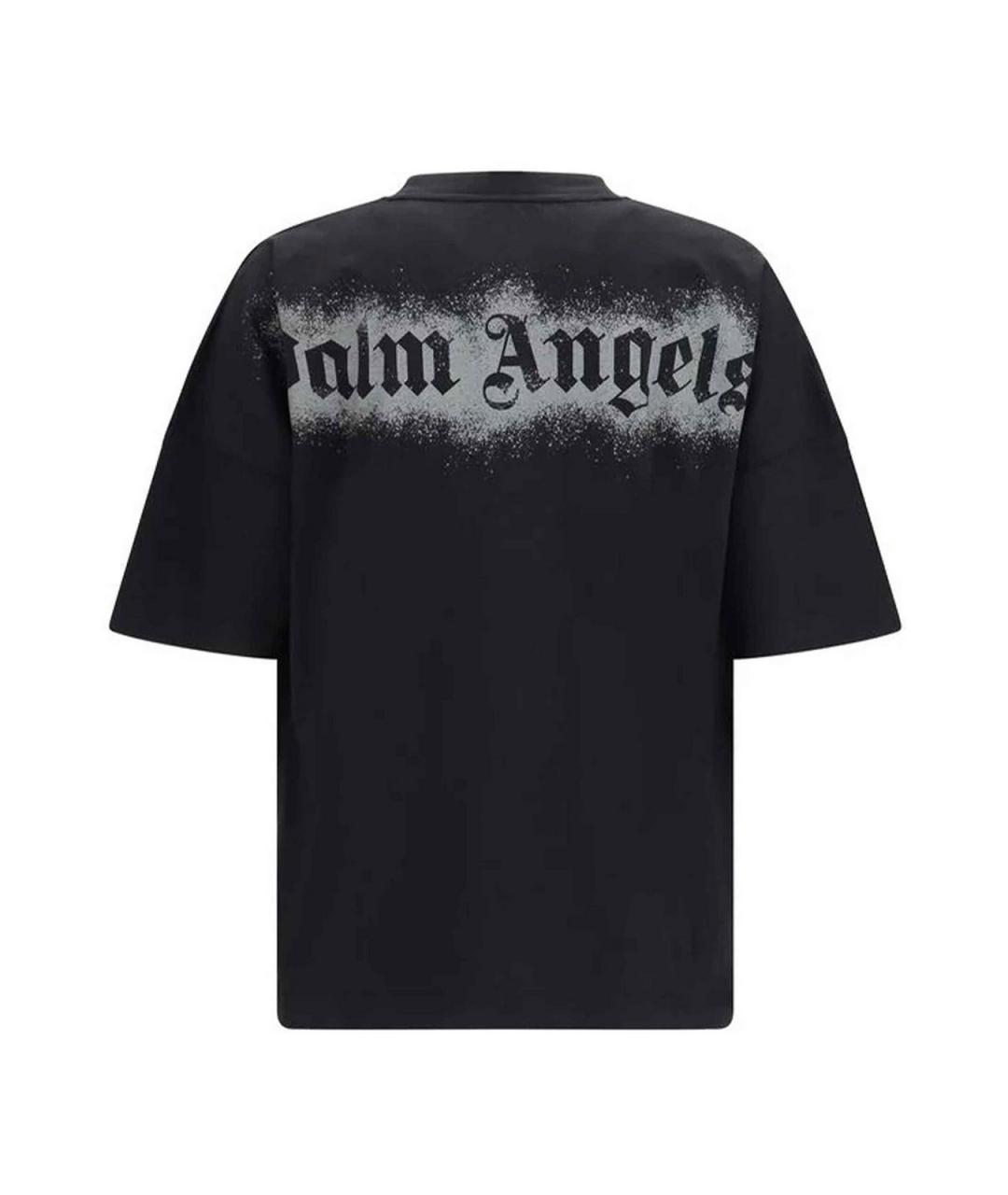 PALM ANGELS Черная хлопковая футболка, фото 2