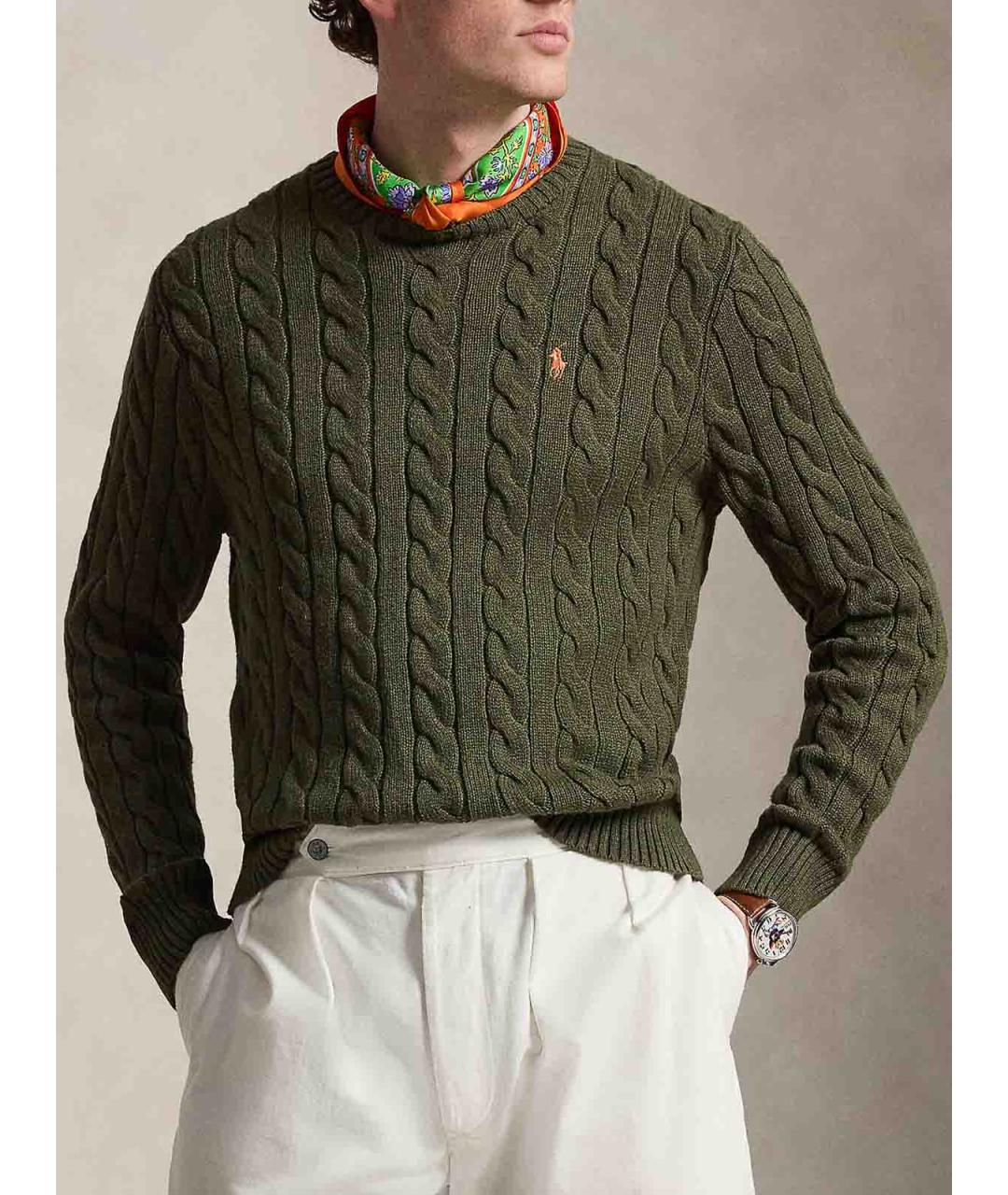 POLO RALPH LAUREN Черный хлопковый джемпер / свитер, фото 2