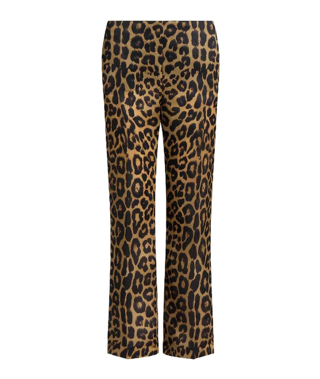 ALBERTA FERRETTI Мульти шелковые прямые брюки, фото 1