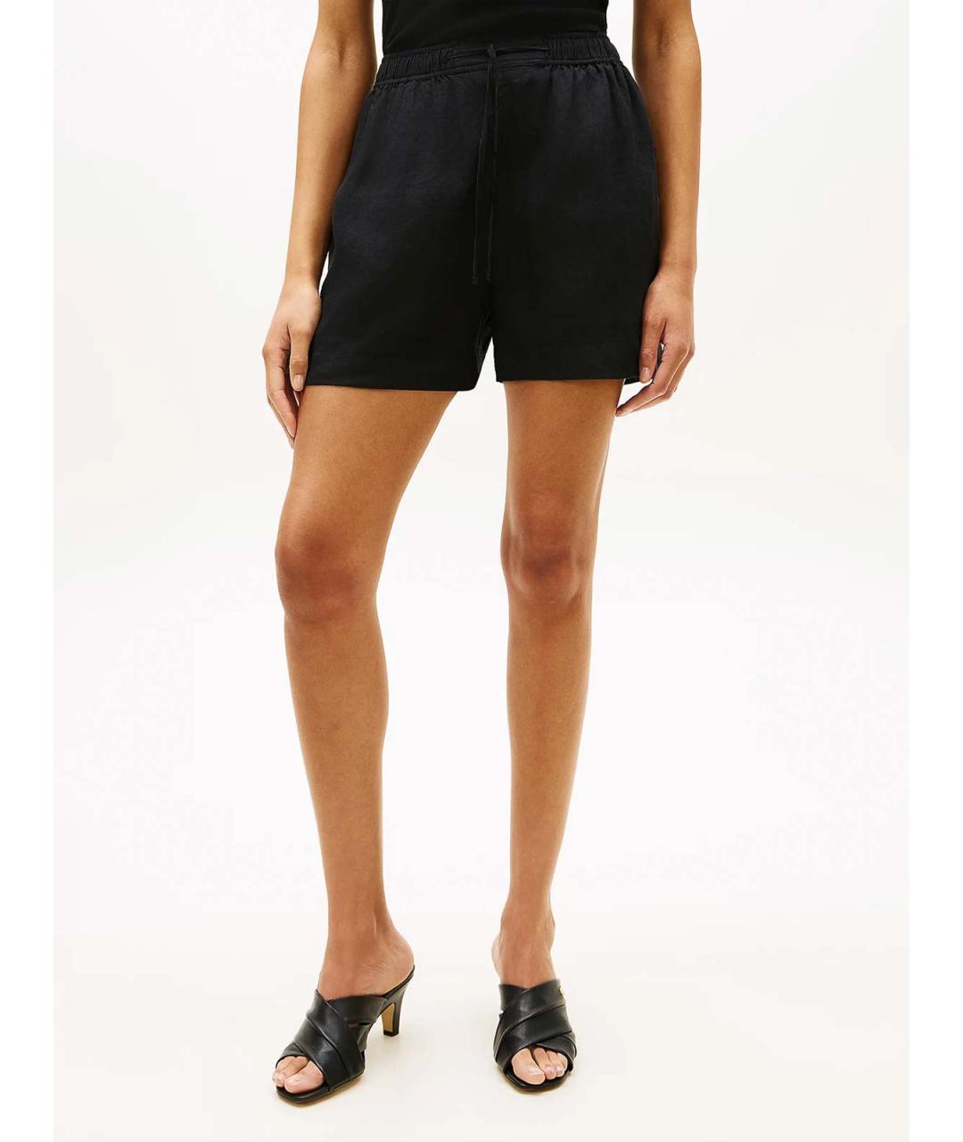 TOMMY HILFIGER Черные льняные шорты, фото 2