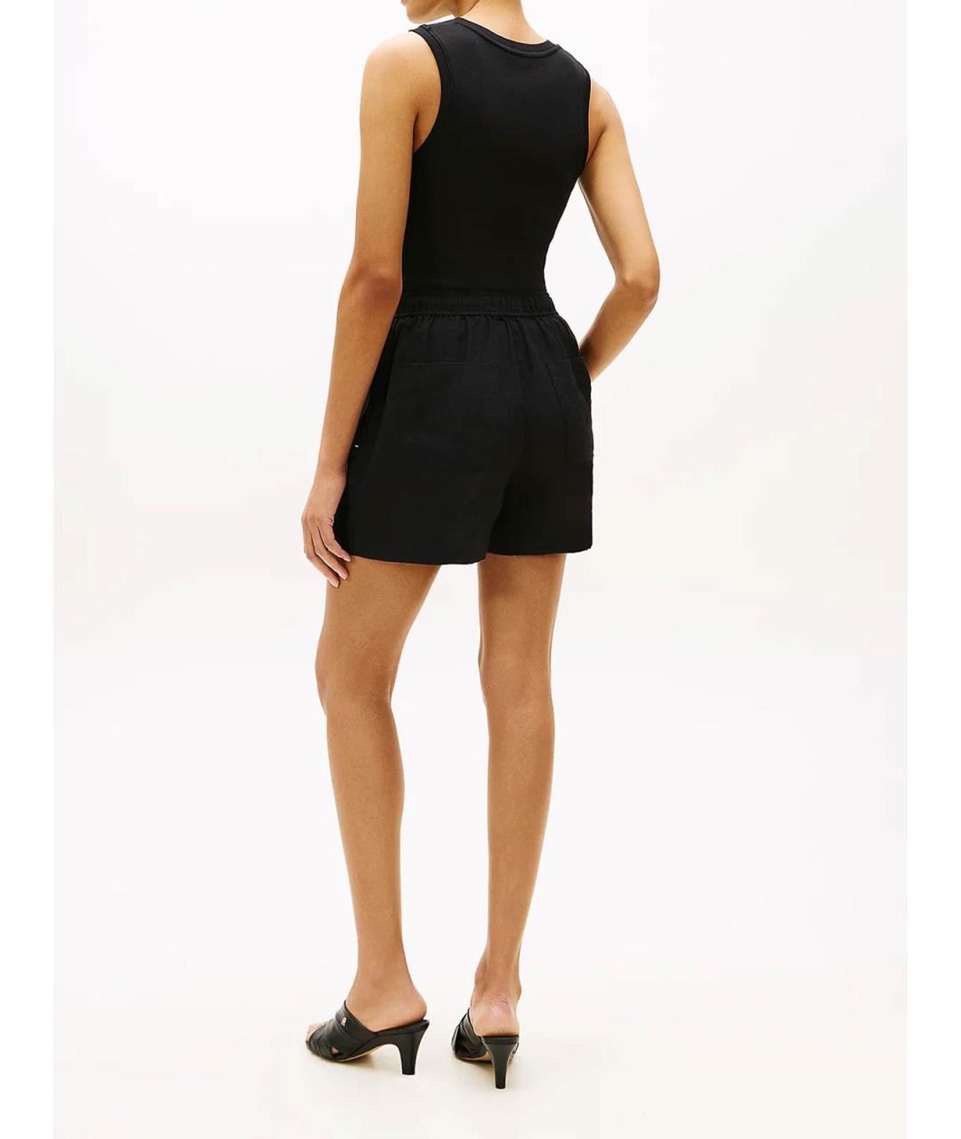 TOMMY HILFIGER Черные льняные шорты, фото 3