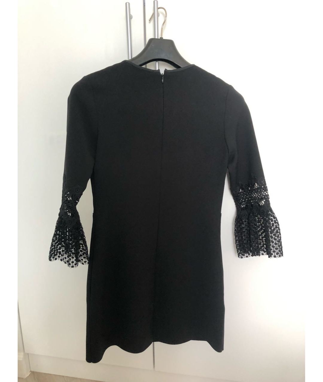 SELF-PORTRAIT Черное полиэстеровое повседневное платье, фото 2
