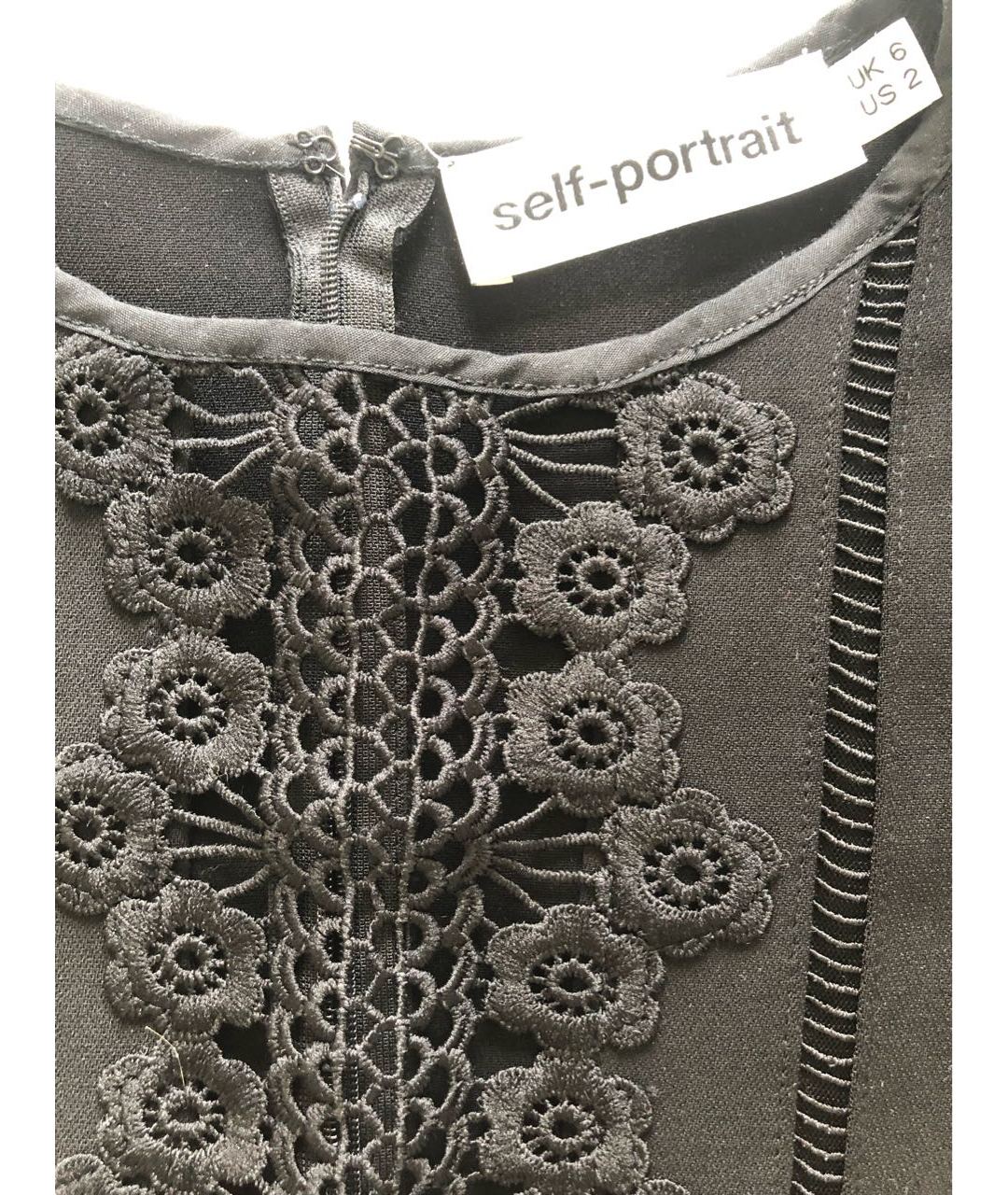 SELF-PORTRAIT Черное полиэстеровое повседневное платье, фото 3