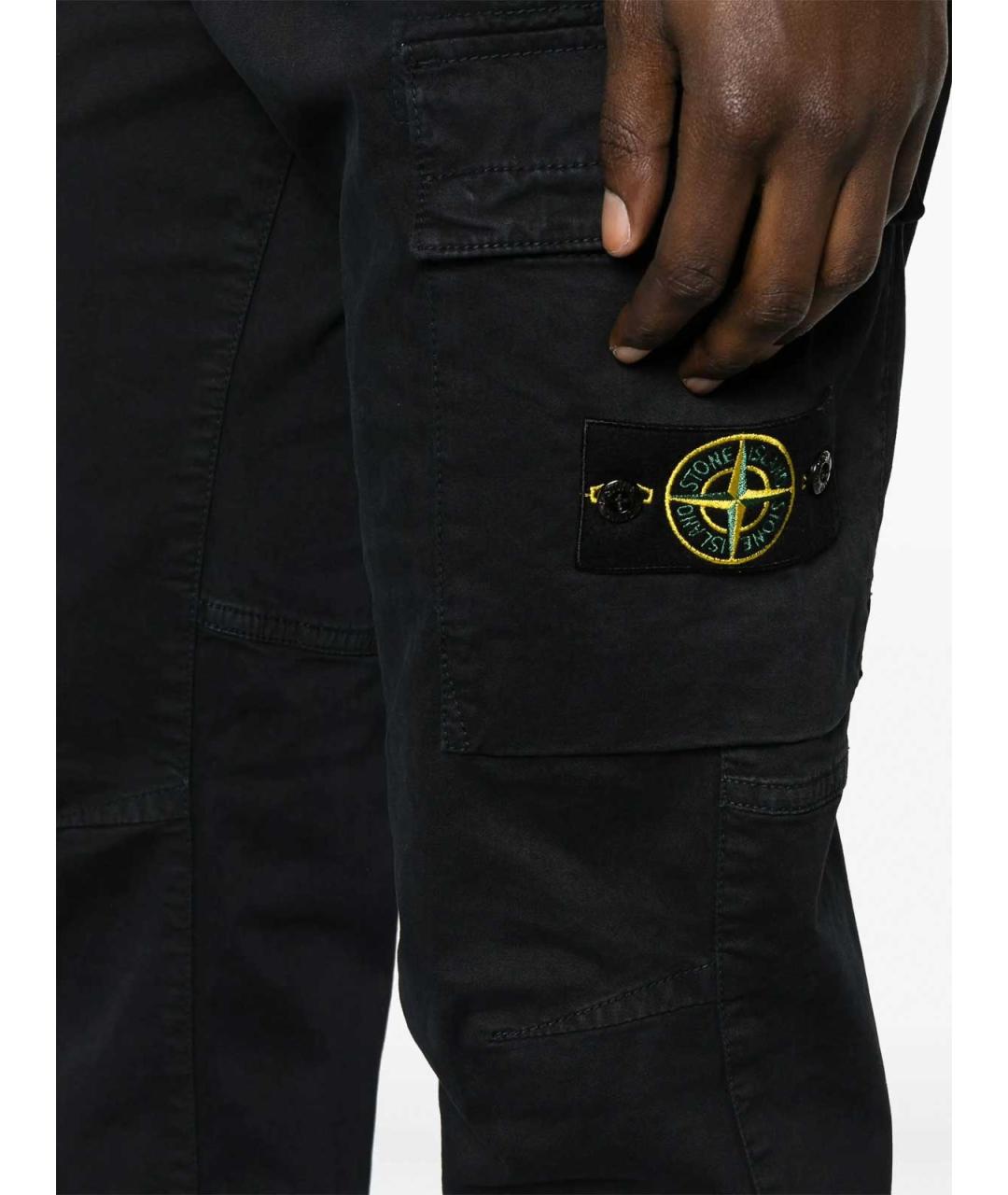 STONE ISLAND Черные повседневные брюки, фото 5