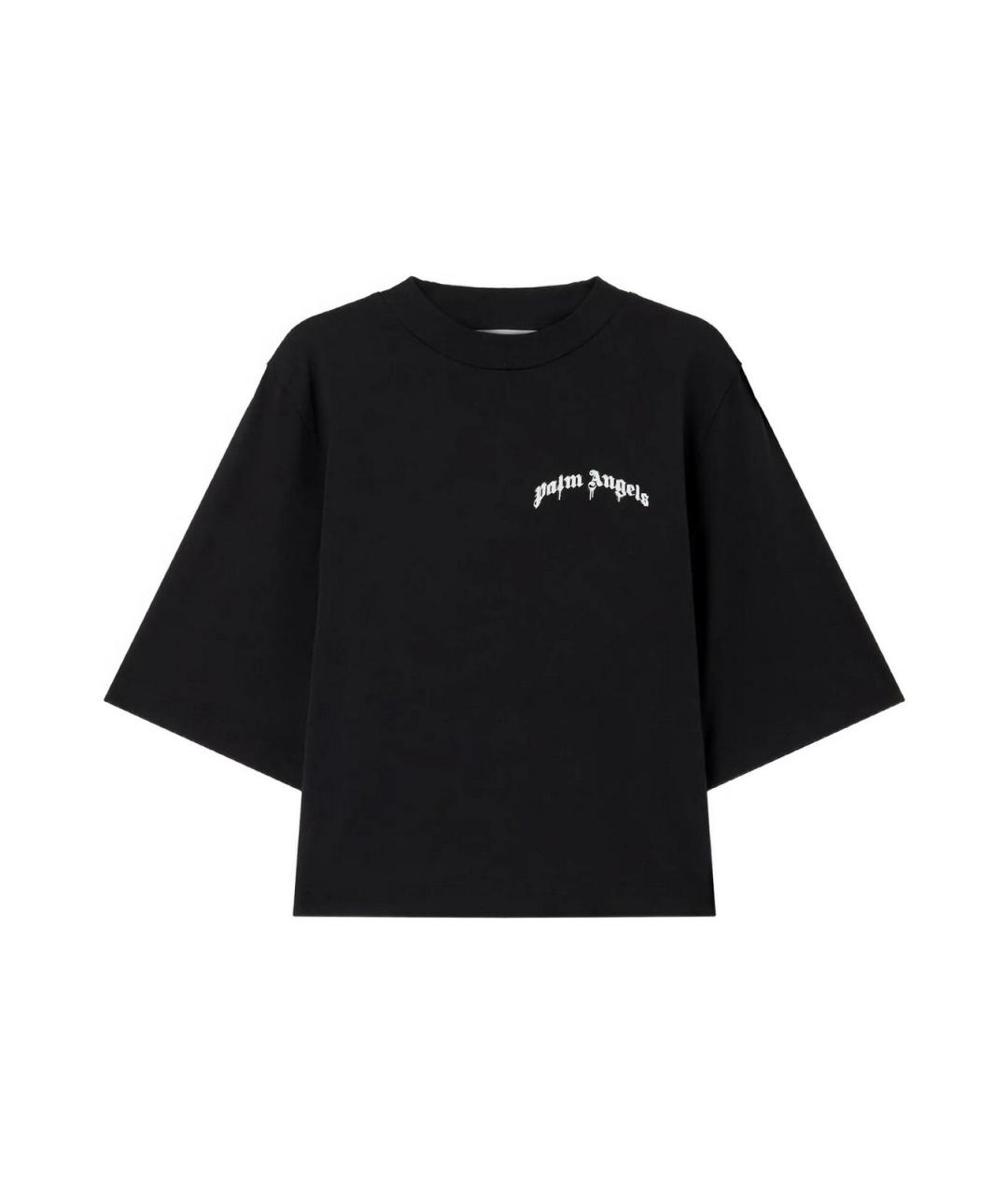 PALM ANGELS Черная хлопковая футболка, фото 1