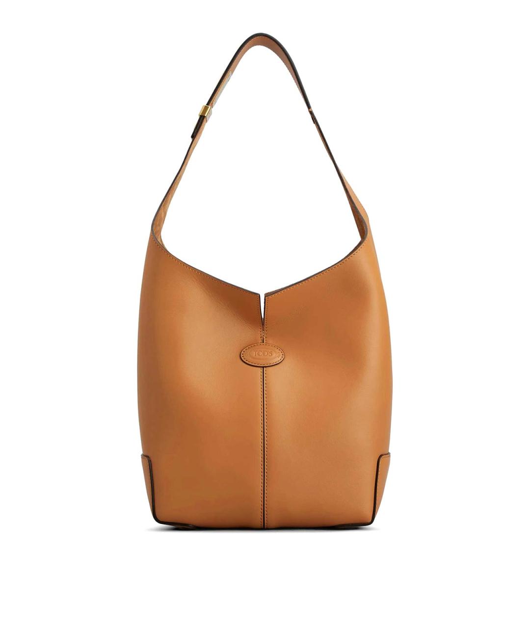 TOD'S Коричневая кожаная сумка тоут, фото 1