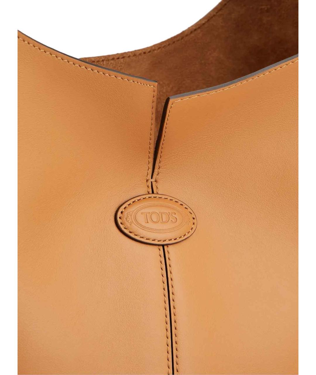 TOD'S Коричневая кожаная сумка тоут, фото 5