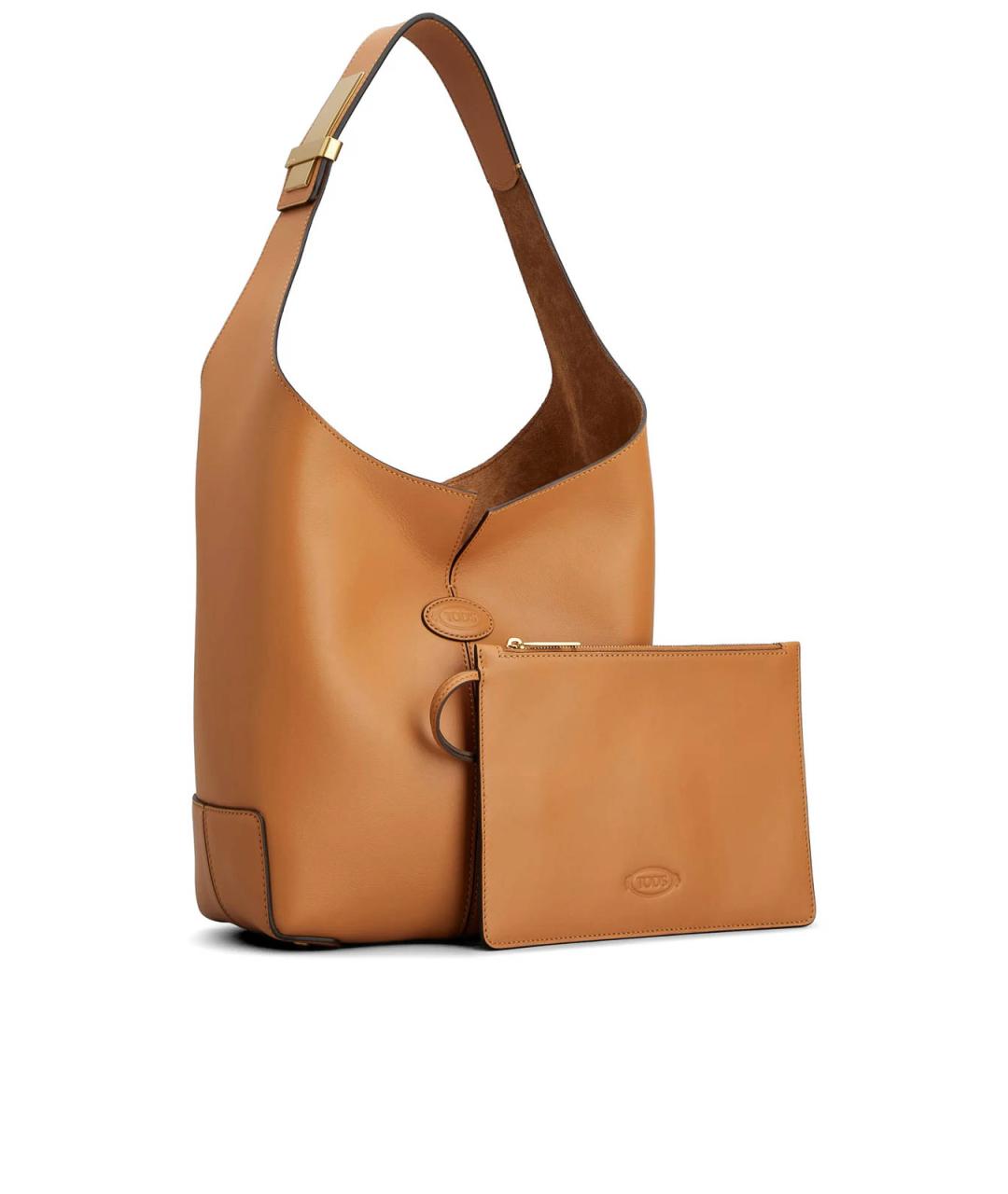 TOD'S Коричневая кожаная сумка тоут, фото 2
