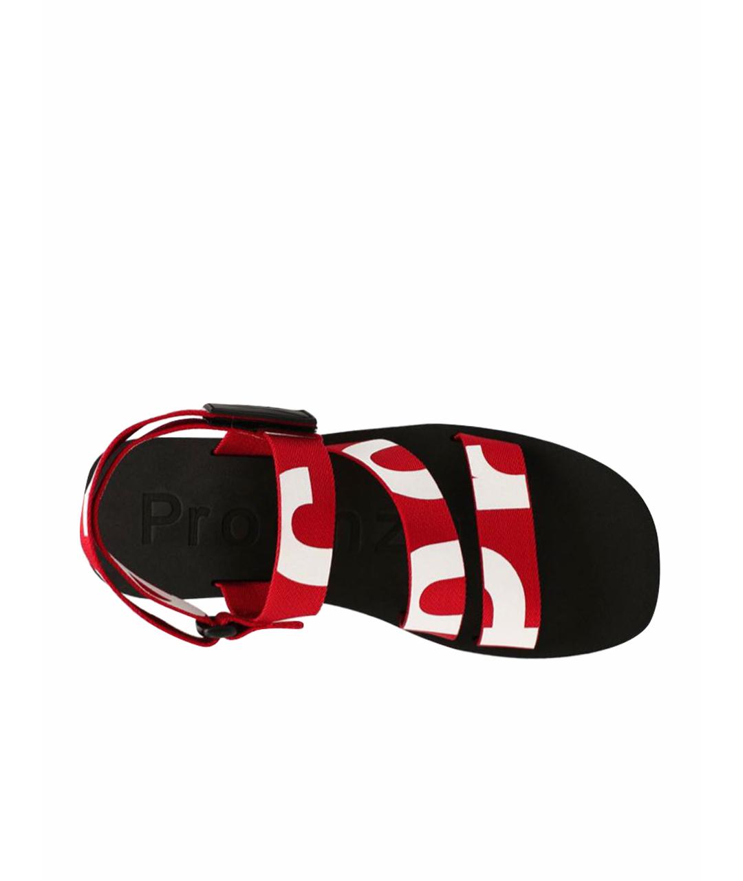 PROENZA SCHOULER Красные текстильные сандалии, фото 1