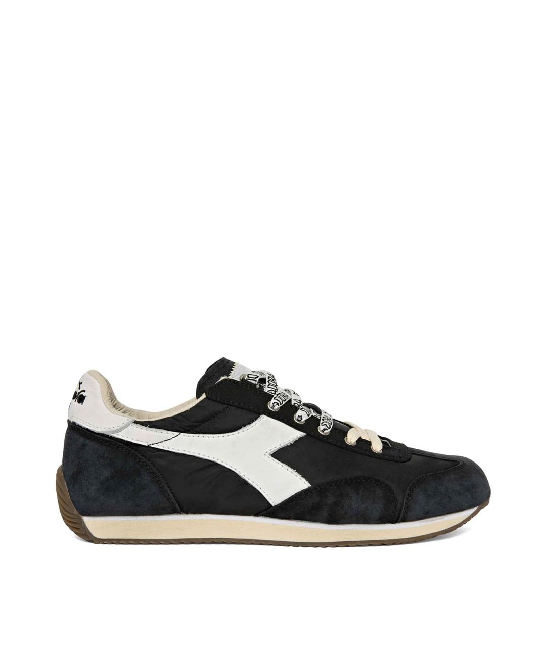 DIADORA HERITAGE Черные кожаные низкие кроссовки / кеды, фото 1