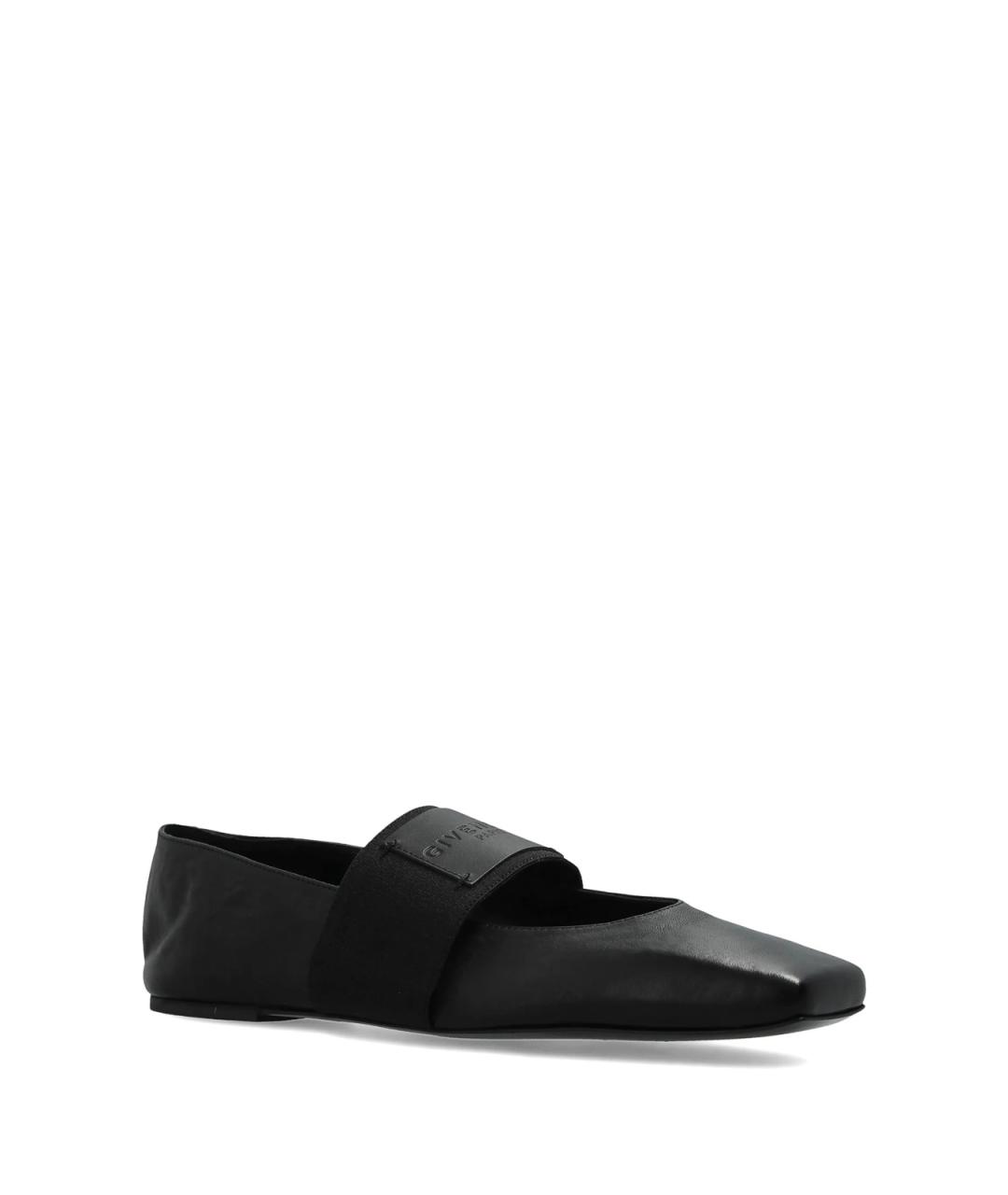 GIVENCHY Черные кожаные балетки, фото 2