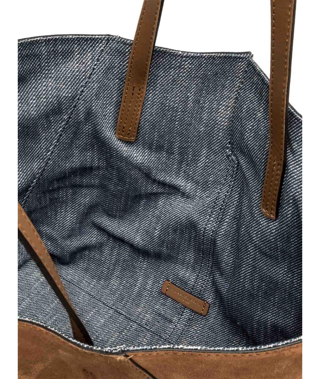 Gianni Chiarini Коричневая замшевая сумка тоут, фото 5