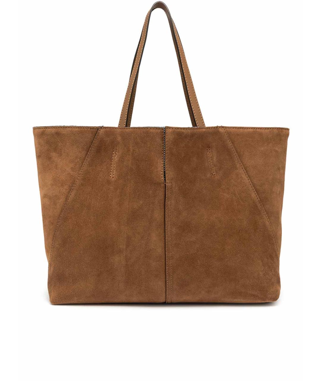 Gianni Chiarini Коричневая замшевая сумка тоут, фото 3