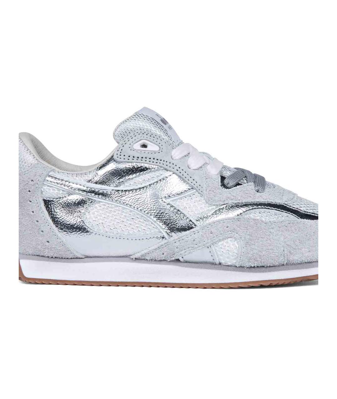 DIADORA HERITAGE Серебряные кожаные кроссовки, фото 2
