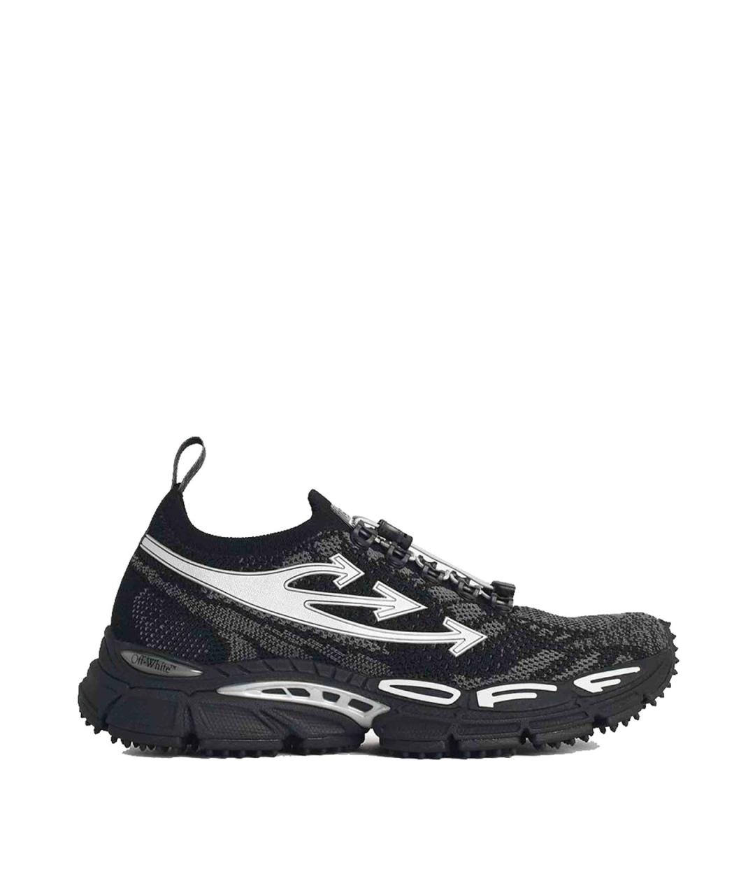 OFF-WHITE Черные кожаные низкие кроссовки / кеды, фото 1