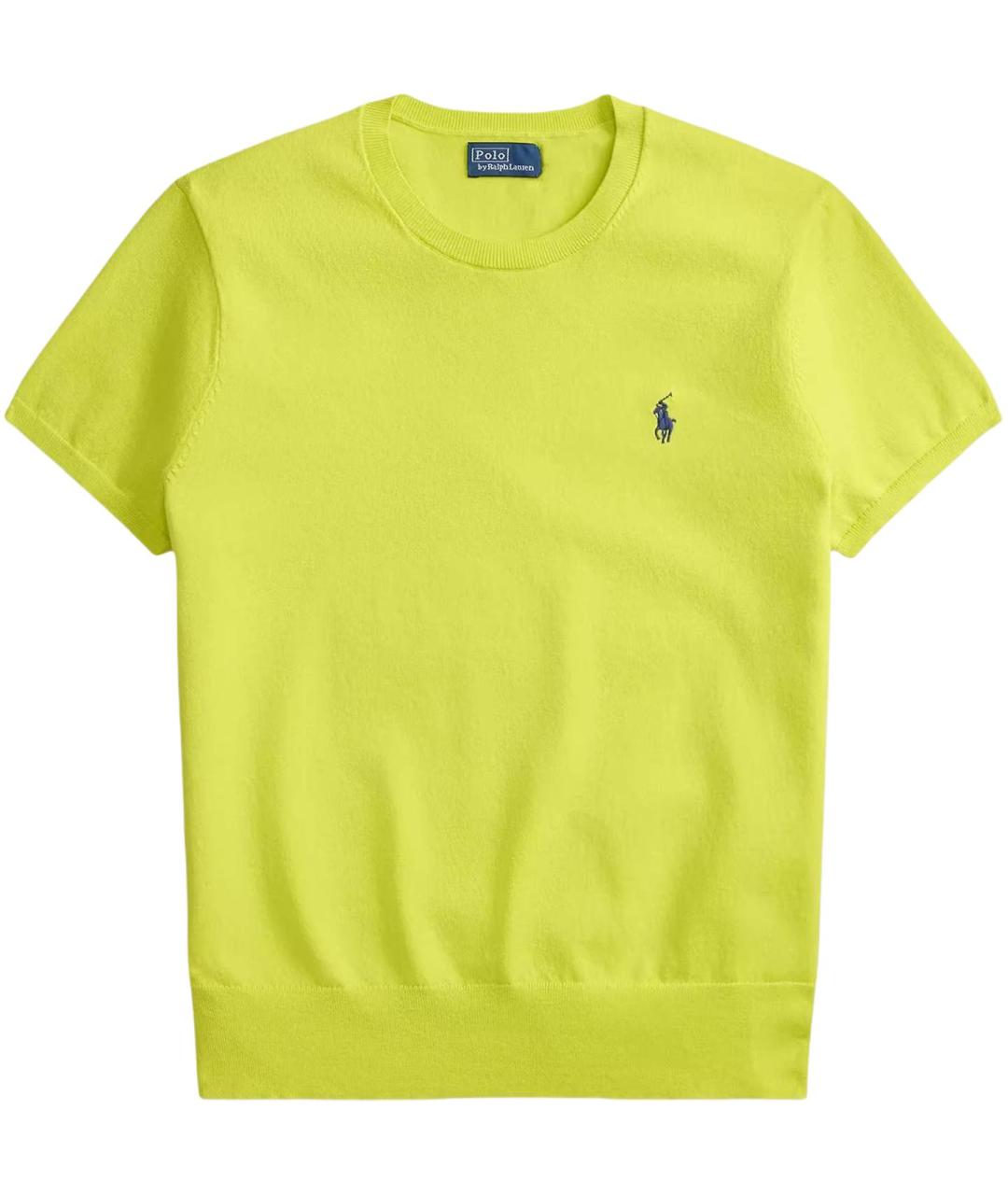 POLO RALPH LAUREN Желтый хлопковый джемпер / свитер, фото 2