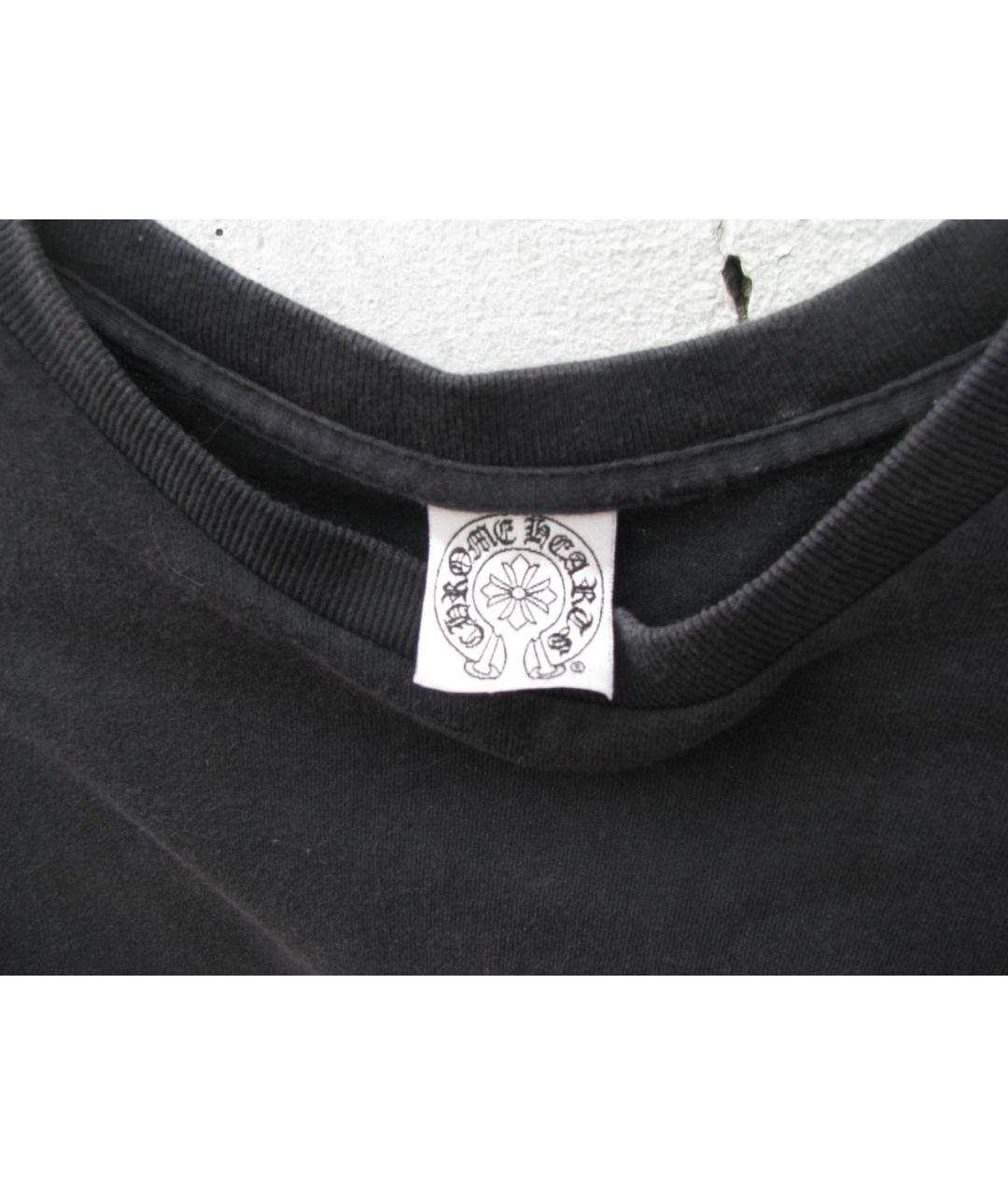 CHROME HEARTS Черная хлопковая футболка, фото 4