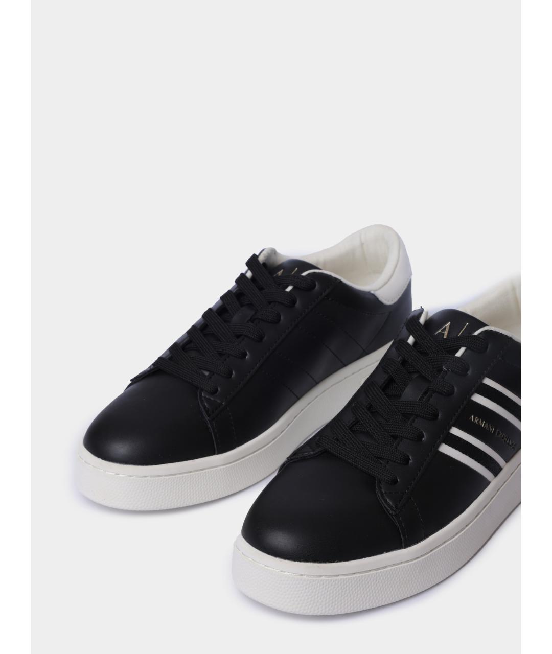 ARMANI EXCHANGE Черные кеды из искусственной кожи, фото 3
