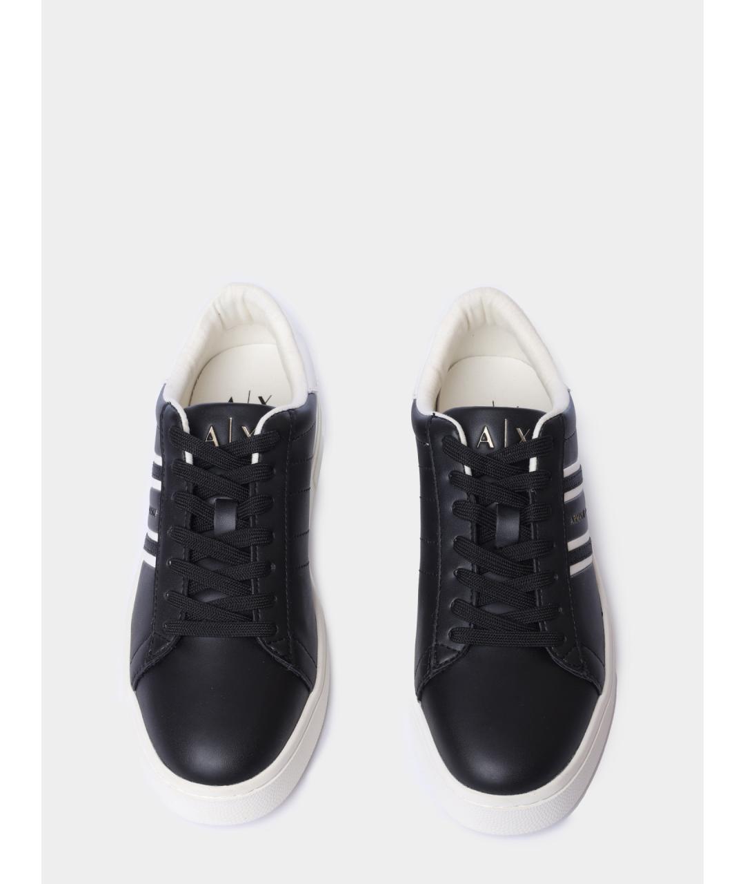 ARMANI EXCHANGE Черные кеды из искусственной кожи, фото 4