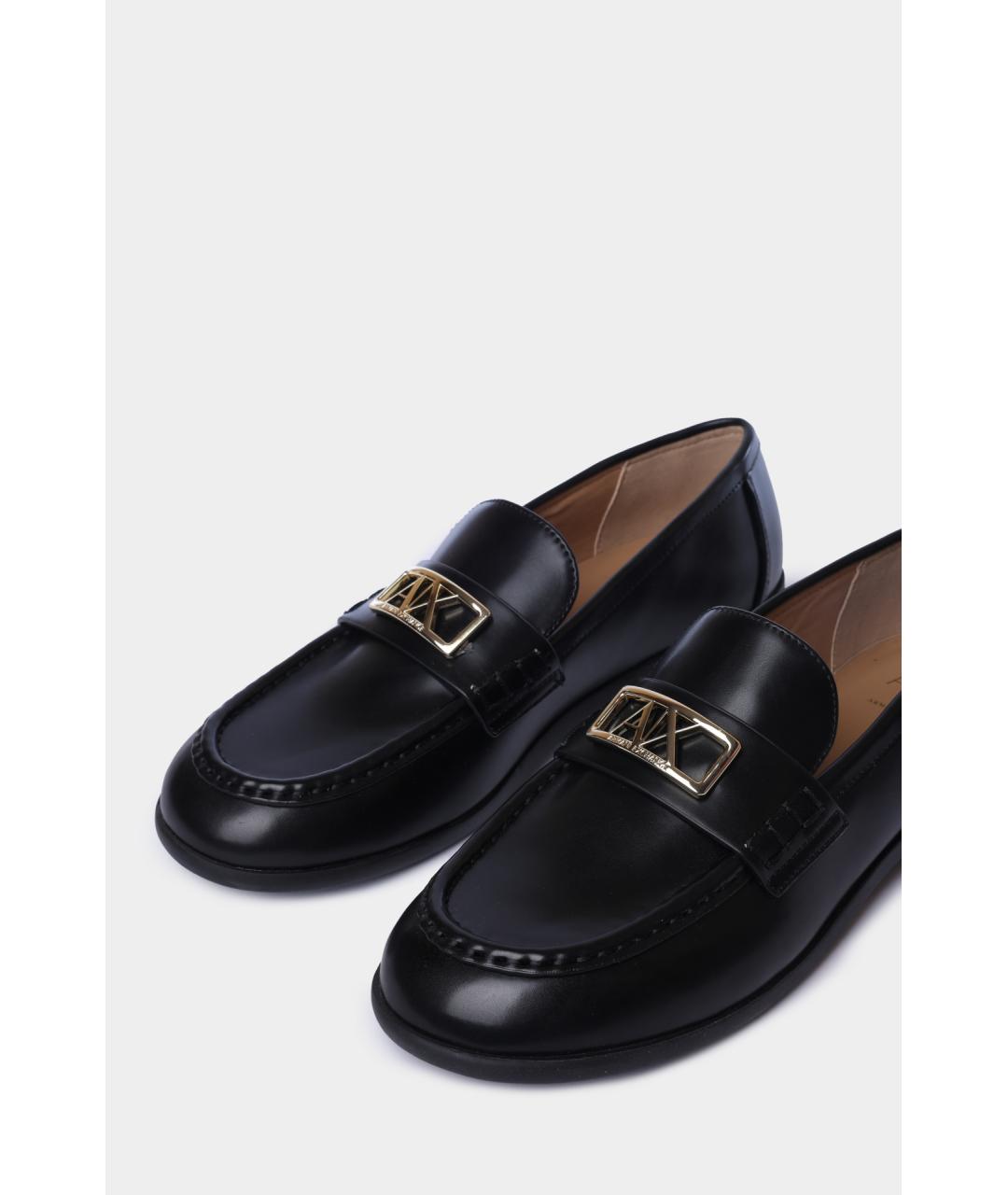 ARMANI EXCHANGE Черные лоферы из искусственной кожи, фото 3