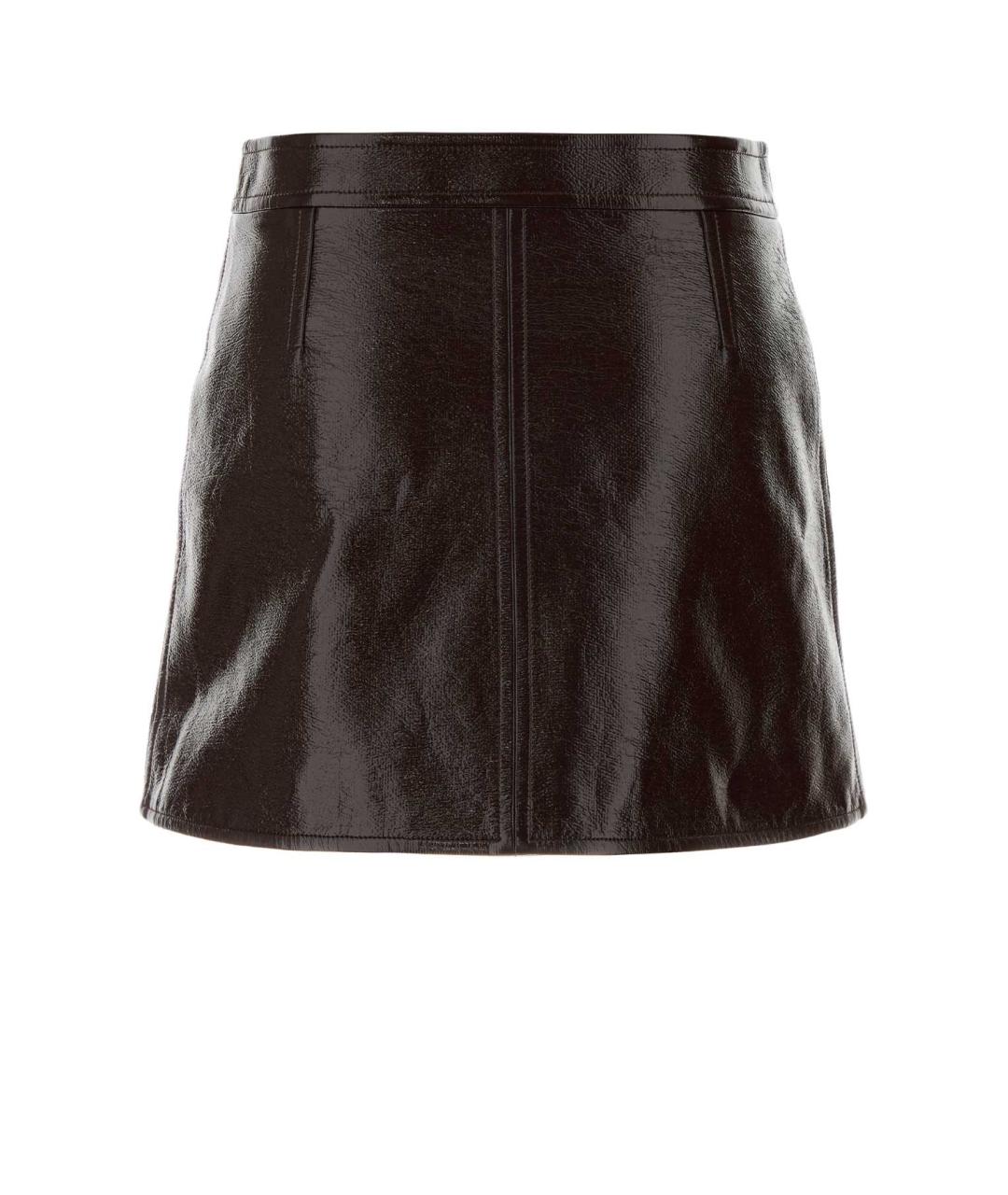 COURREGES Коричневая хлопковая юбка мини, фото 2