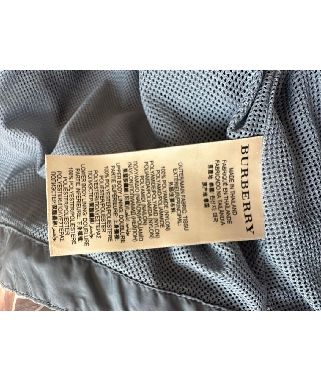 BURBERRY Серая полиэстеровая куртка, фото 5