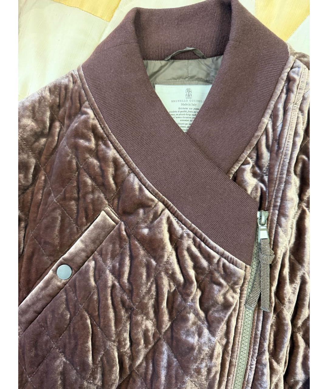 BRUNELLO CUCINELLI Бордовая вискозная куртка, фото 3