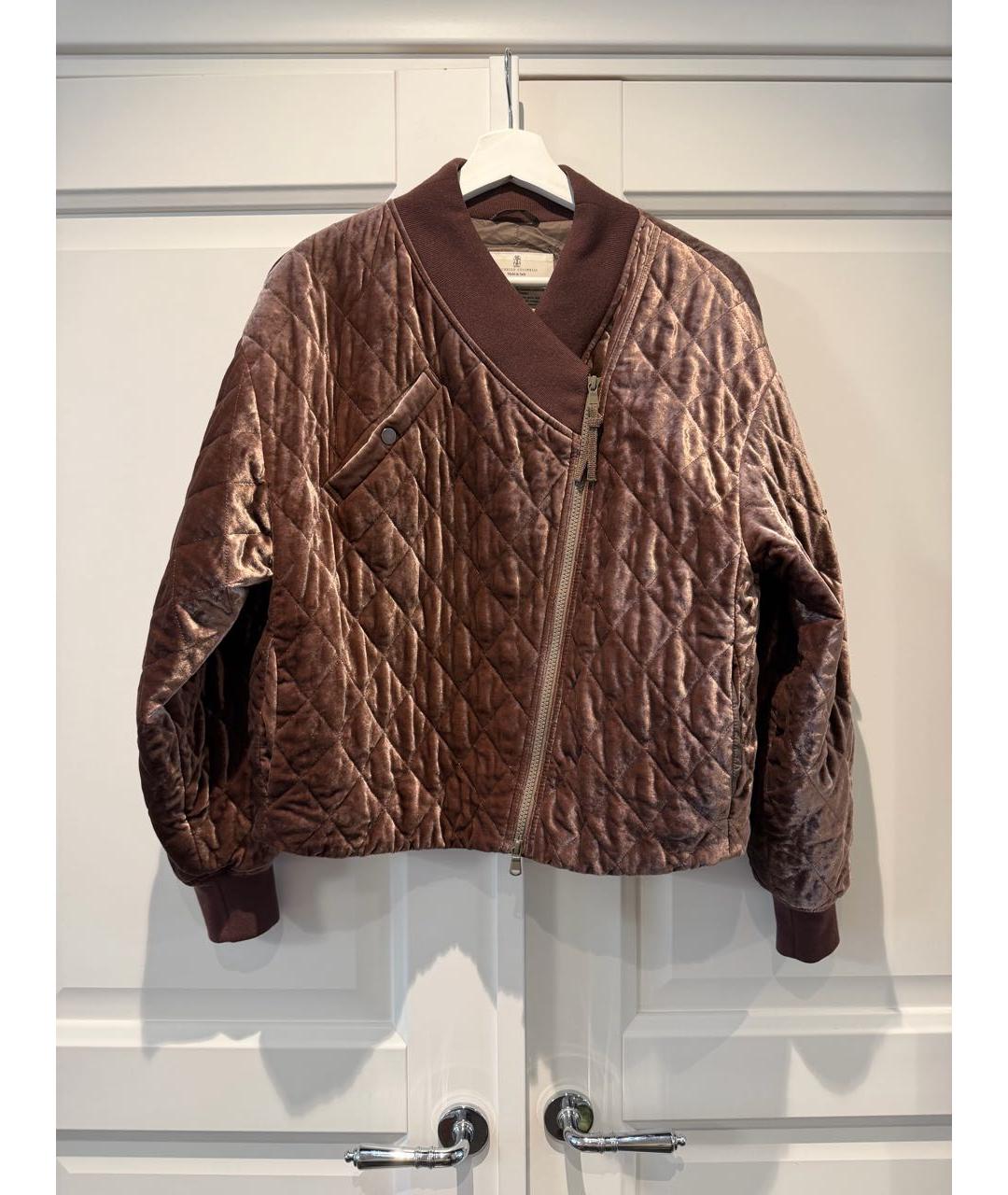 BRUNELLO CUCINELLI Бордовая вискозная куртка, фото 9