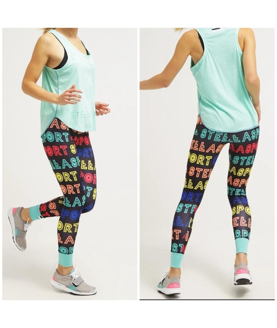 ADIDAS BY STELLA MCCARTNEY Мульти полиэстеровые леггинсы и велосипедки, фото 2