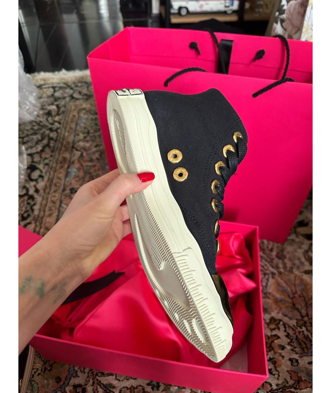 SCHIAPARELLI Черные текстильные кеды, фото 3