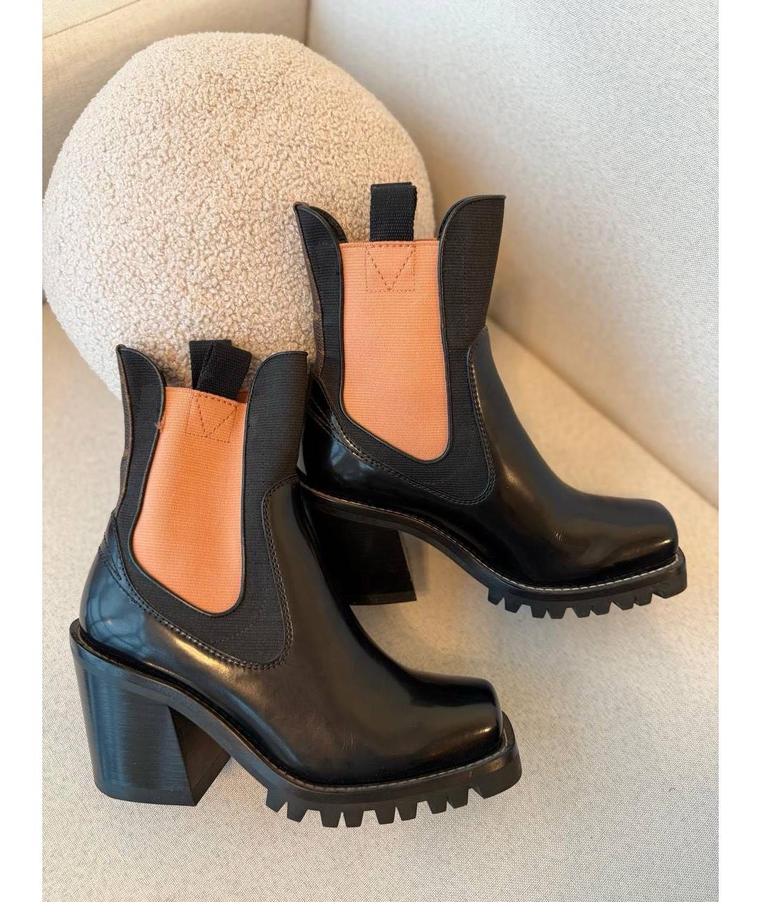 LOUIS VUITTON Черные кожаные сапоги, фото 7