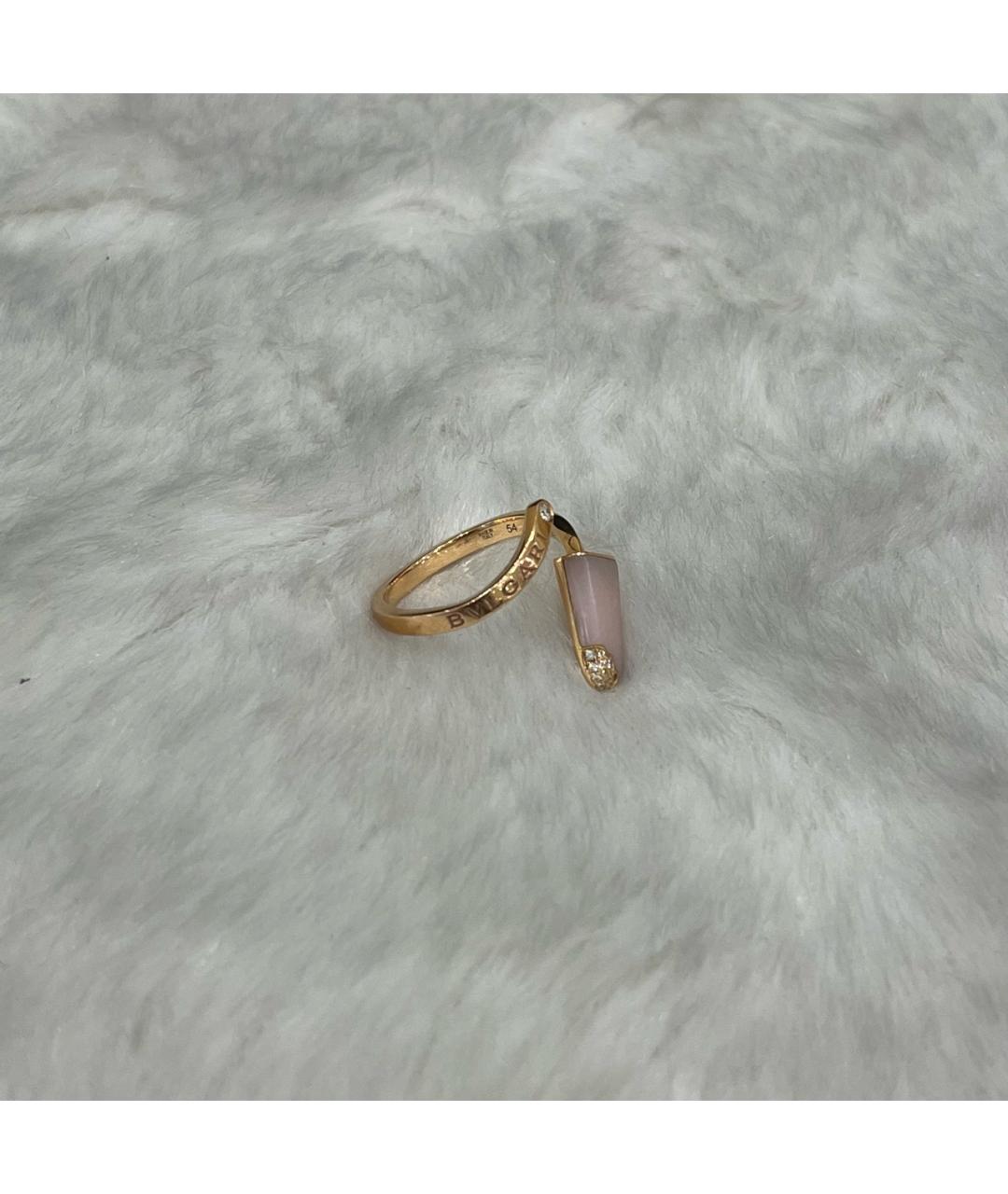 BVLGARI Розовое кольцо из желтого золота, фото 3