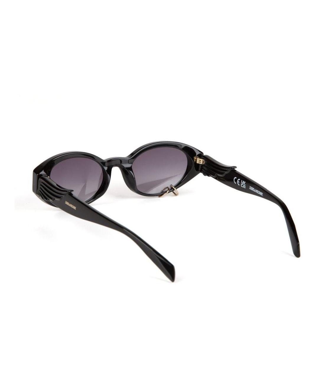 ZADIG & VOLTAIRE Черные пластиковые солнцезащитные очки, фото 4