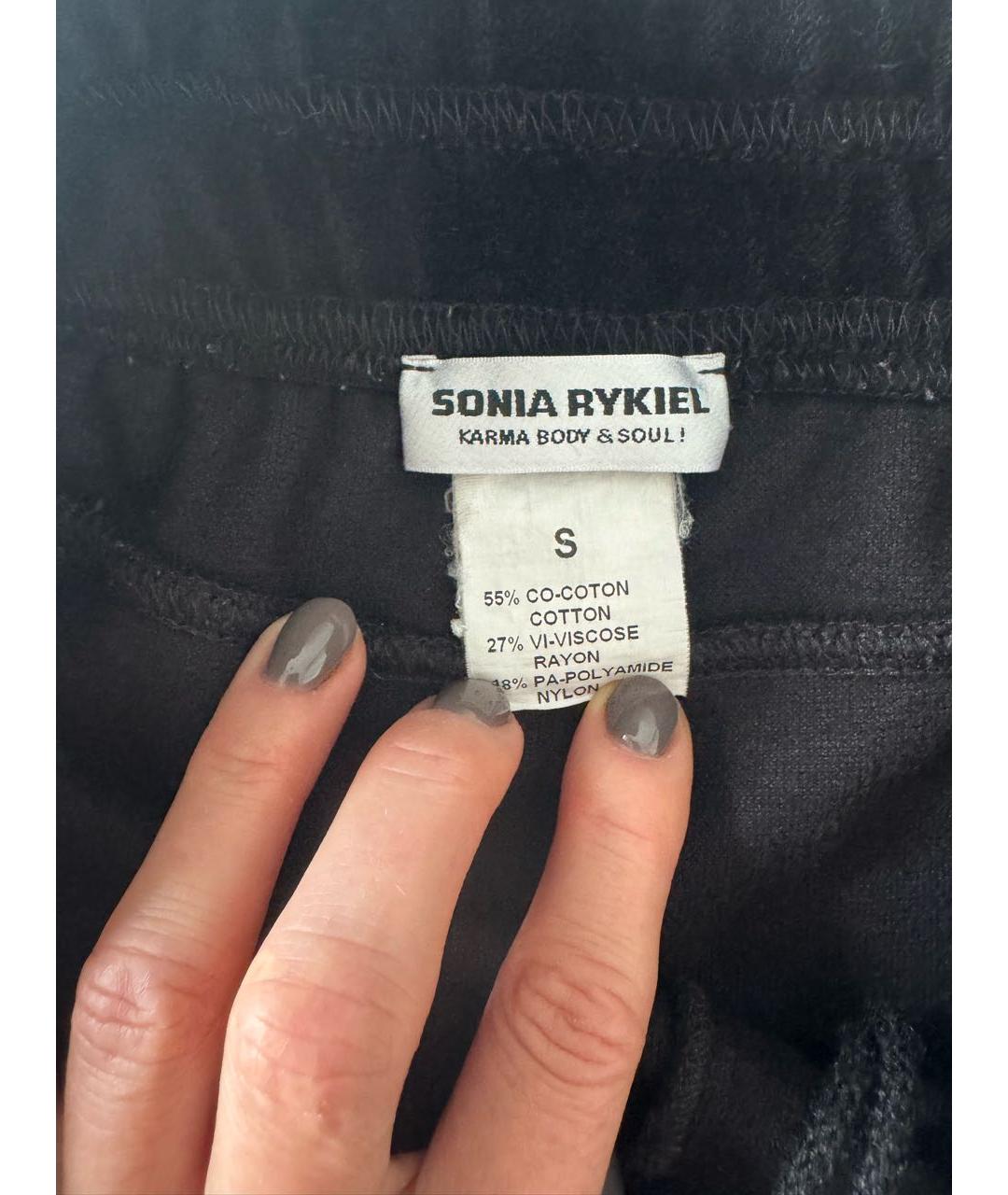 Sonya Rykiel Черные велюровые шорты, фото 3