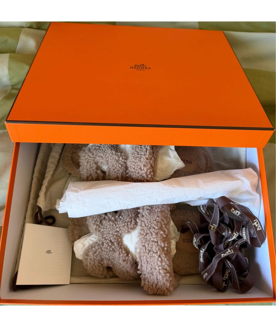 HERMES Кожаные шлепанцы, фото 5