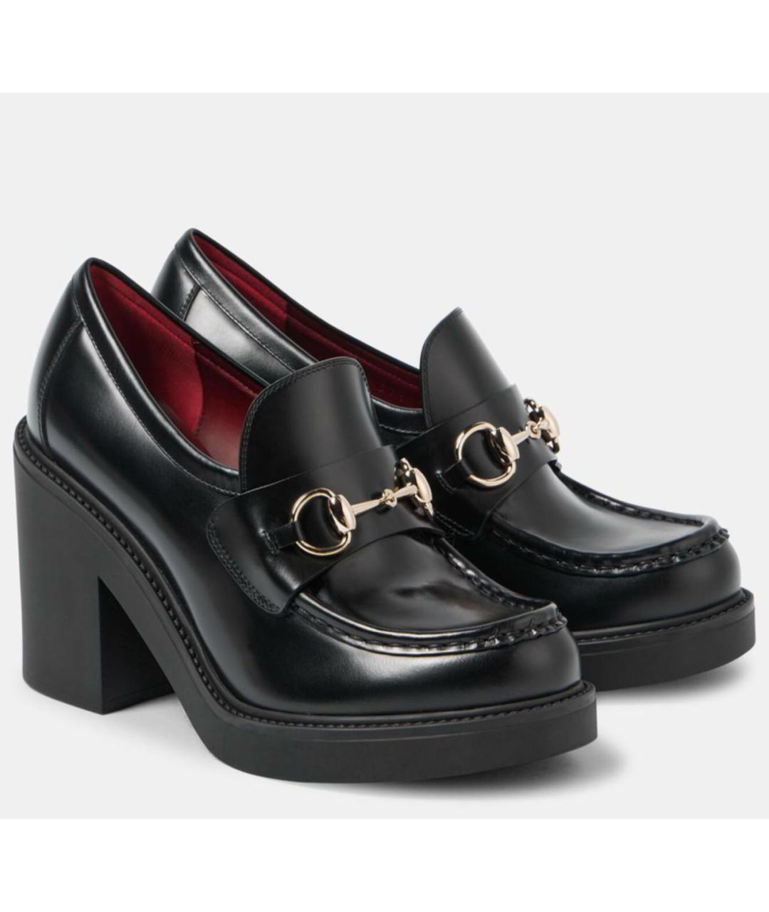 GUCCI Черные кожаные лоферы, фото 3