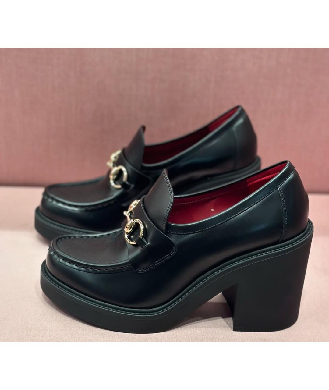 GUCCI Черные кожаные лоферы, фото 5