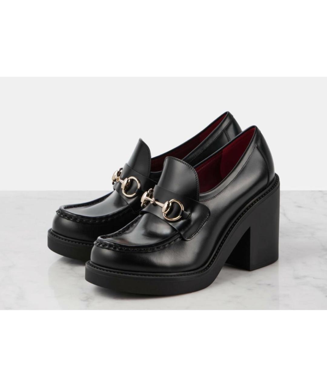 GUCCI Черные кожаные лоферы, фото 2