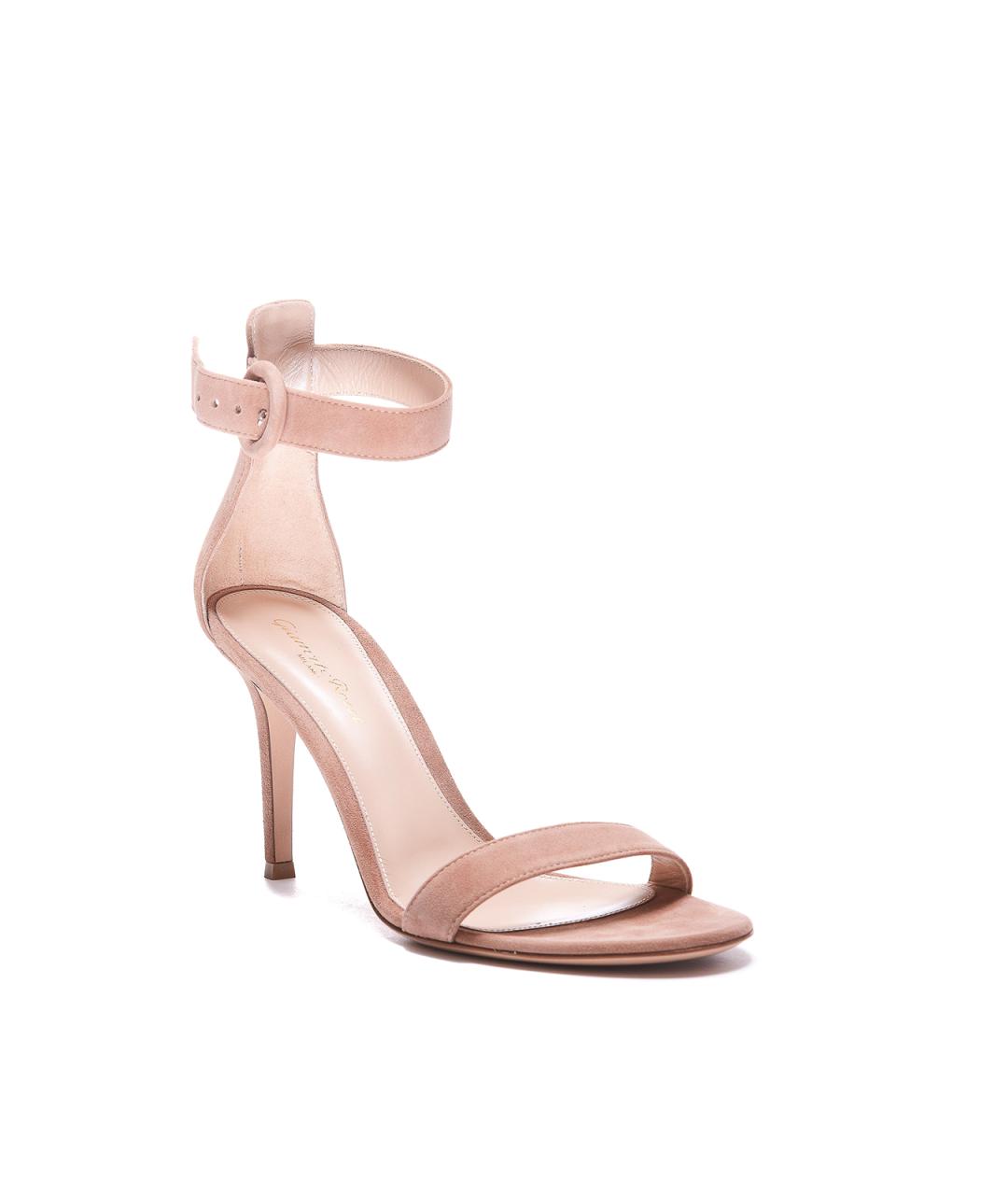 GIANVITO ROSSI Розовые кожаные сандалии, фото 2