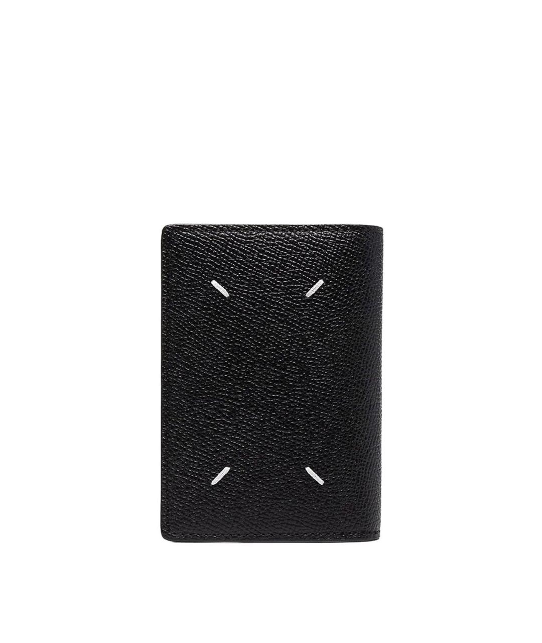 MAISON MARGIELA Черный кожаный кошелек, фото 2