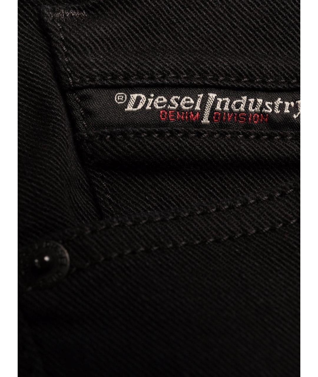 DIESEL Черные хлопковые прямые джинсы, фото 5