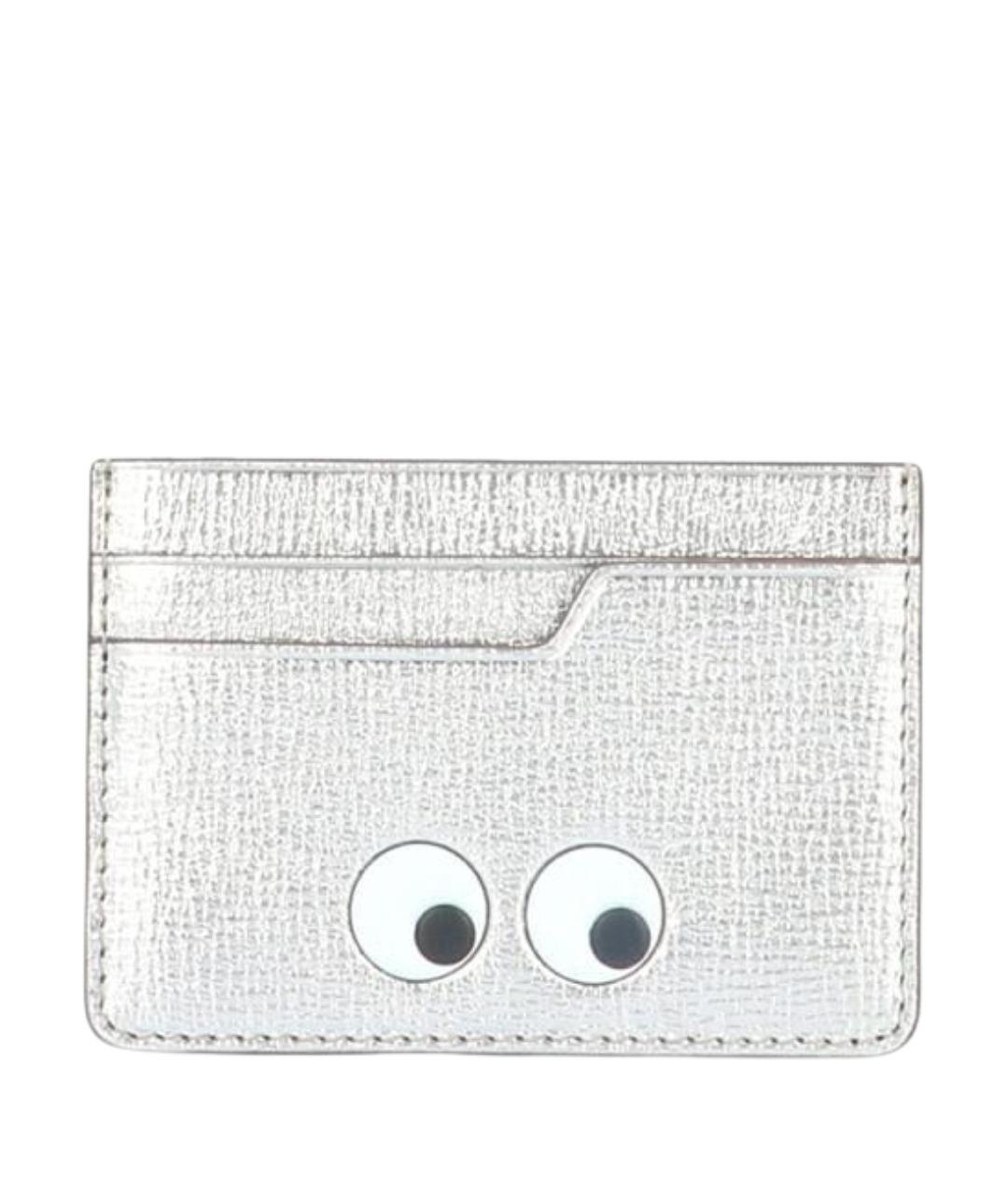 ANYA HINDMARCH Серебряный кожаный кардхолдер, фото 2