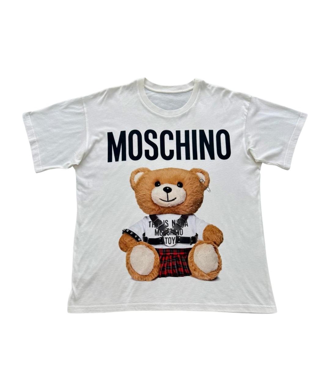 MOSCHINO Белая хлопковая футболка, фото 1