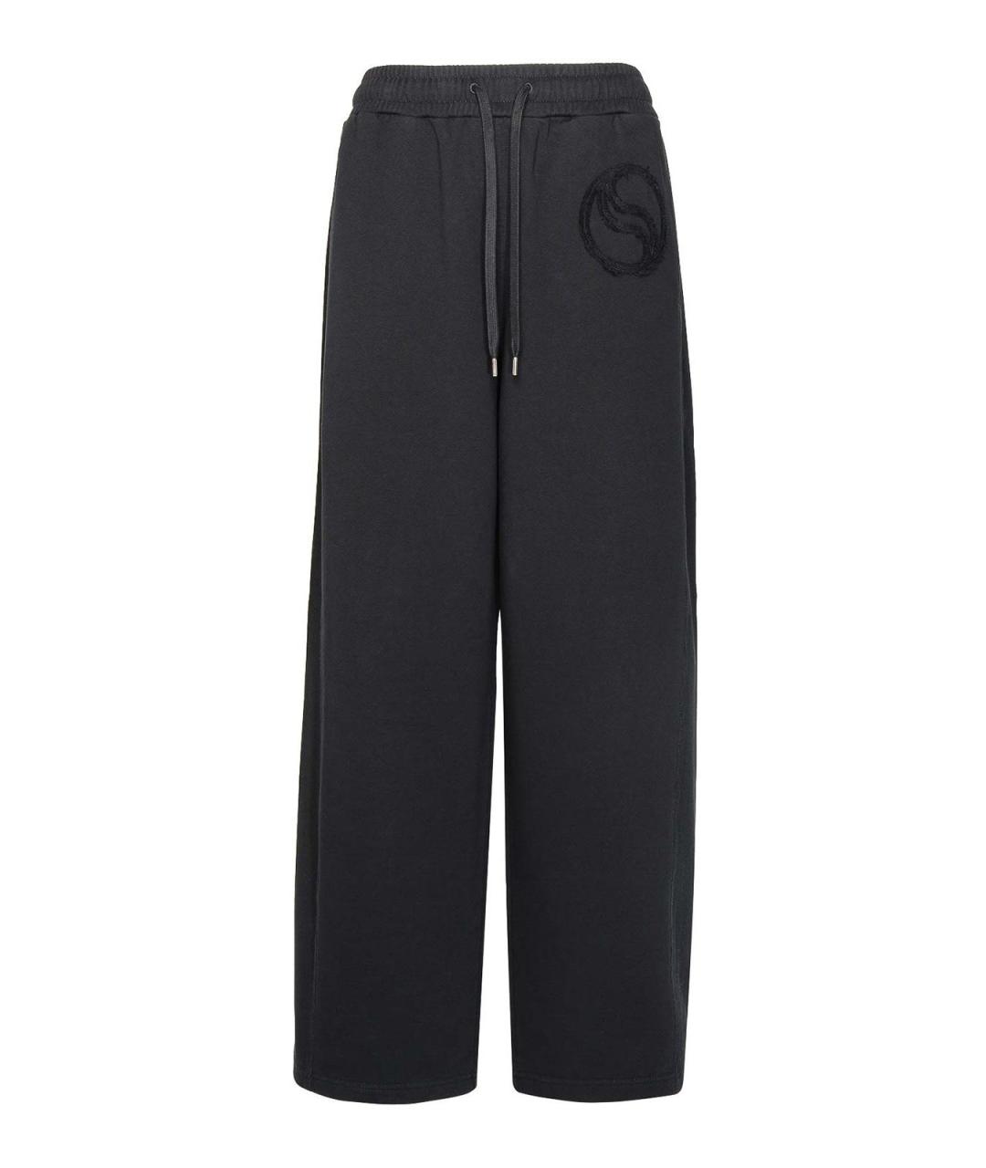 STELLA MCCARTNEY Черные хлопковые спортивные брюки и шорты, фото 1