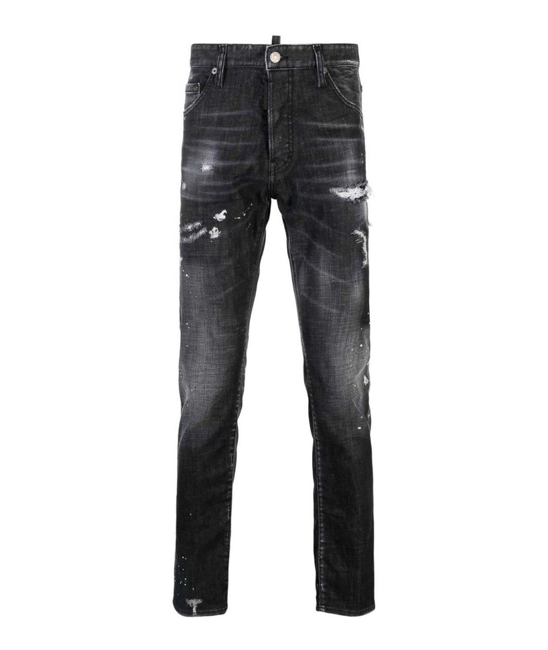 DSQUARED2 Черные хлопковые джинсы скинни, фото 1