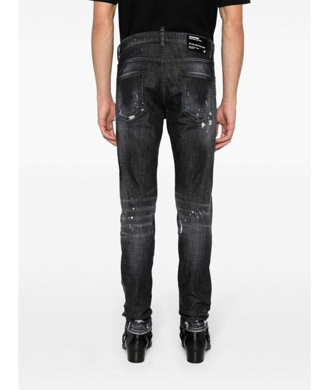 DSQUARED2 Черные хлопковые джинсы скинни, фото 4