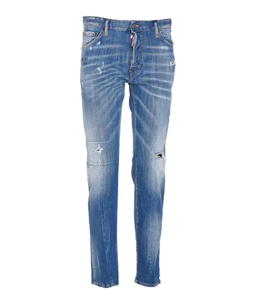 DSQUARED2 Синие хлопковые джинсы, фото 1