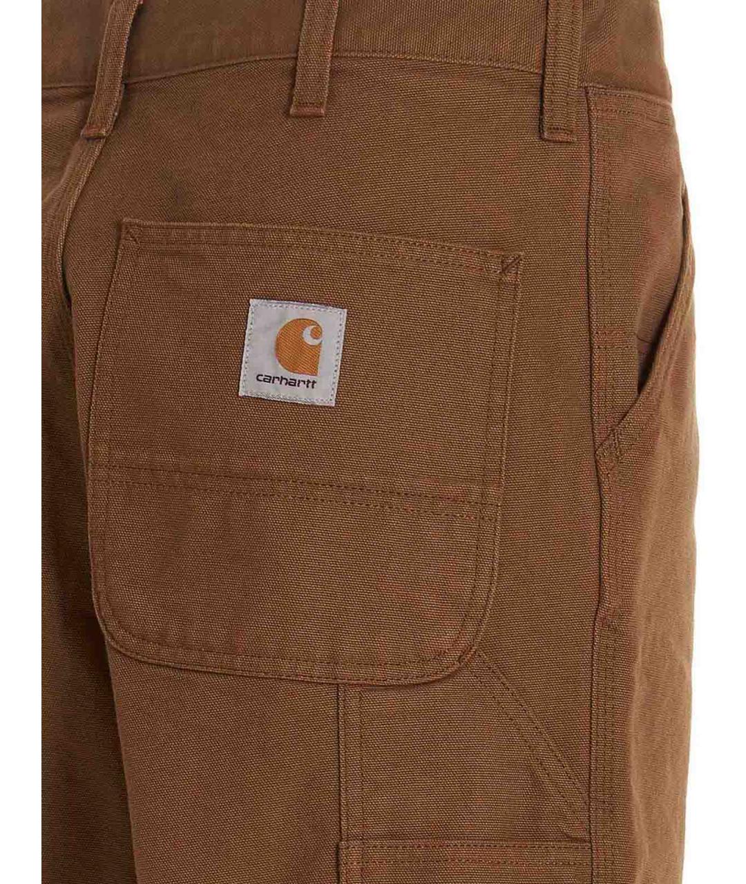 CARHARTT Коричневые хлопковые повседневные брюки, фото 4